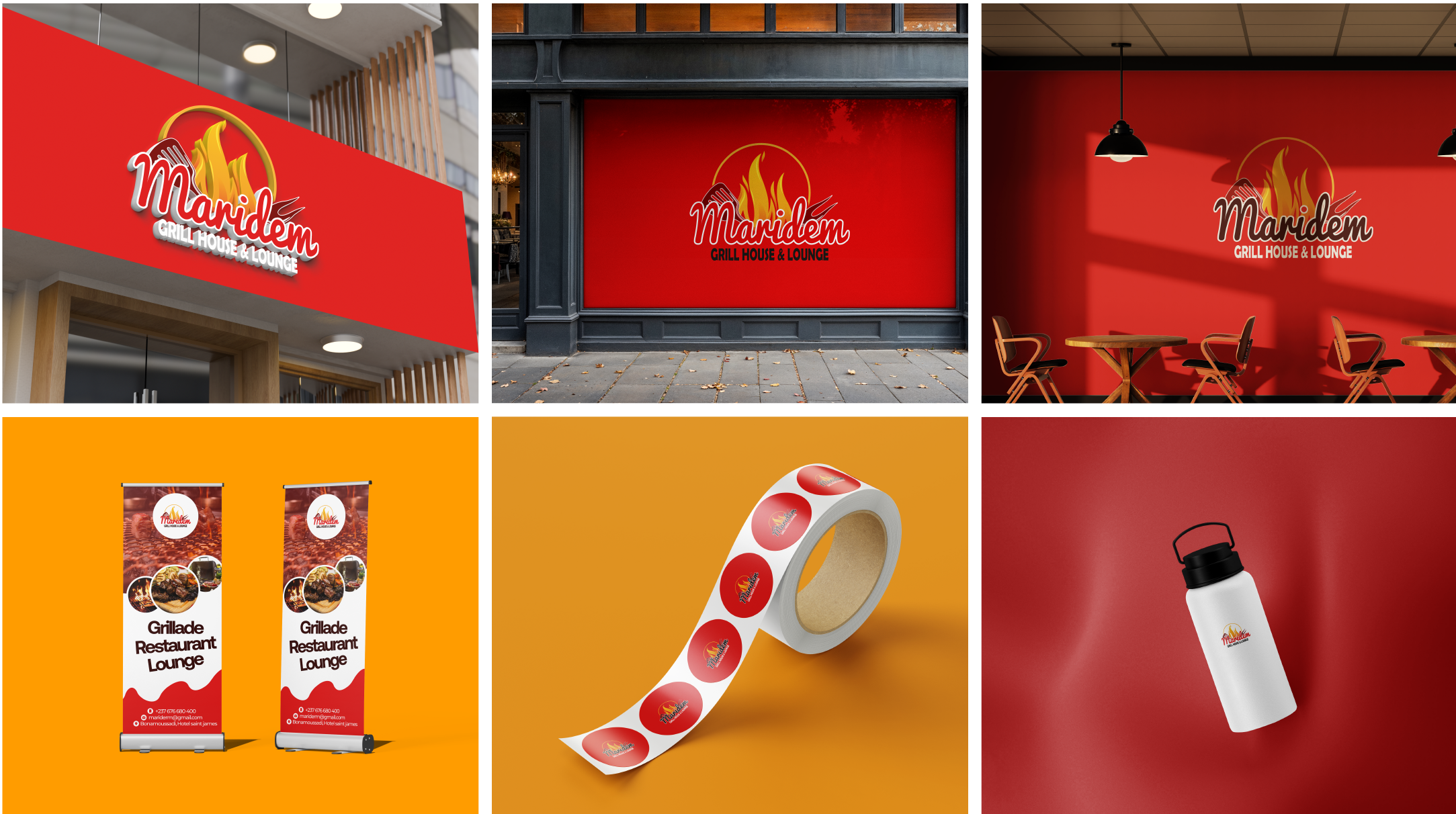 Design menu Maridem Grill House — Novafrik